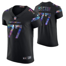 New York Jets Mekhi Becton #77 Vapor Elite Black Jersey