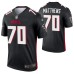 Men Jake Matthews #70 Atlanta Falcons Black Legend Jersey