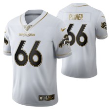 Denver Broncos Dalton Risner 100th Season Jersey White Vapor Limited Golden Edition