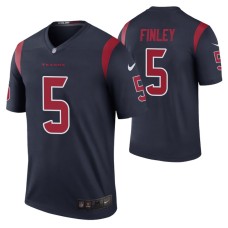 Ryan Finley No. 5 Houston Texans Navy Color Rush Legend Jersey