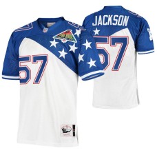 1994 Pro Bowl New Orleans Saints #57 Rickey Jackson White Blue NFC Authentic Jersey