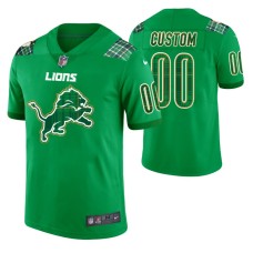 Men Detroit Lions Custom Kelly Green St. Patrick Day Jersey