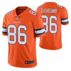 Men Denver Broncos Tyrie Cleveland 2020 NFL Draft Orange Color Rush Limited Jersey