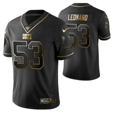 Indianapolis Colts Darius Leonard 100th Season Jersey Black Gold Logo Edition