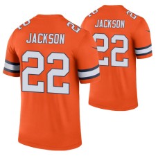 Men No. 22 Kareem Jackson Denver Broncos Orange Color Rush Legend Jersey