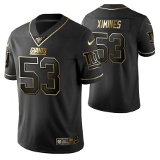 New York Giants Oshane Ximines 100th Season Jersey Black Gold Logo Edition