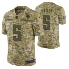 Minnesota Vikings #5 Dan Bailey Camo 2018 Salute to Service Jersey Men