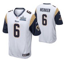 Men Los Angeles Rams Johnny Hekker Super Bowl LIII Nike Game Jersey White