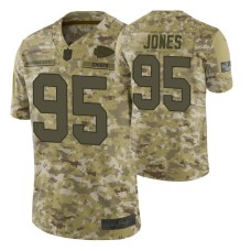 Kansas City Chiefs #95 Chris Jones Camo 2018 Salute to Service Jersey Men