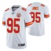 Men Kansas City Chiefs Chris Jones White 100th Season Vapor Limited Jersey