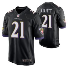 Men Baltimore Ravens #21 DeShon Elliott Black Nike Game Jersey