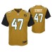 Youth Jacksonville Jaguars Joe Schobert Color Rush Game #47 Gold Jersey