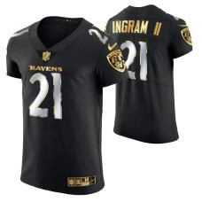 Baltimore Ravens Mark Ingram II #21 Golden Edition Black Elite Jersey