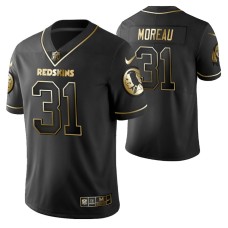 Men Fabian Moreau Black Washington Redskins Golden Edition Vapor Untouchable Limited Jersey