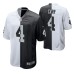 Men Las Vegas Raiders Derek Carr #4 Split Black White Two Tone Game Jersey