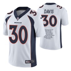 Denver Broncos #Terrell Davis Limited Edition White Career Highlight Jersey