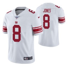 New York Giants Daniel Jones White 100th Season Vapor Limited Jersey