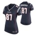 Women New England Patriots #87 Rob Gronkowski Navy Nike Game Jersey