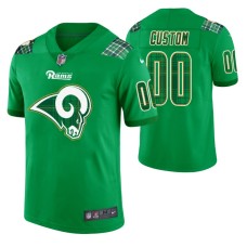 Men Los Angeles Rams Custom Kelly Green St. Patrick Day Jersey