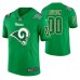 Men Los Angeles Rams Custom Kelly Green St. Patrick Day Jersey