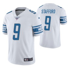 Detroit Lions Matthew Stafford White 100th Season Vapor Limited Jersey