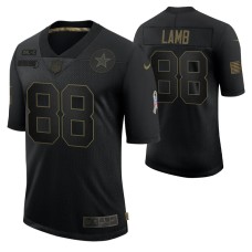 Dallas Cowboys #88 CeeDee Lamb Black 2020 Salute To Service Limited Jersey