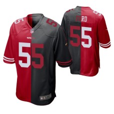 Men San Francisco 49ers Dee Ford #55 Split Red Black Two Tone Game Jersey