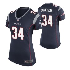 Women New England Patriots #34 Rex Burkhead Navy Nike Game Jersey