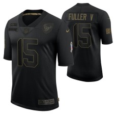 Houston Texans Will Fuller V #15 Black Limited 2020 Salute To Service Jersey