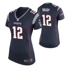 Women New England Patriots #12 Tom Brady Navy Nike Game Jersey