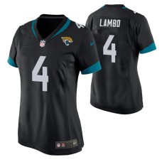 Women Jacksonville Jaguars #4 Josh Lambo Black Nike Game Jersey