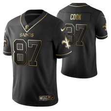 New Orleans Saints Jared Cook Black Golden Edition Vapor Limited Jersey