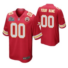 Custom Kansas City Chiefs Super Bowl LIV Men Red Game Jersey