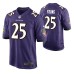 Men Baltimore Ravens #25 Tavon Young Purple Nike Game Jersey