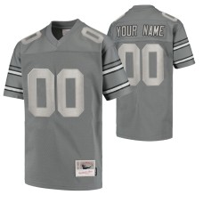 Custom Detroit Lions Metal Replica Jersey Charcoal