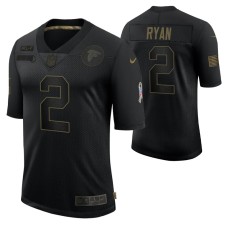 Atlanta Falcons Matt Ryan #2 Black Limited 2020 Salute To Service Jersey