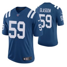 Colts Jordan Glasgow 2020 NFL Draft Blue Jersey Vapor Limited