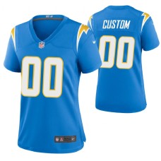 Women Los Angeles Chargers Custom #00 Game Powder Blue Jersey