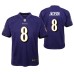 Youth Baltimore Ravens Lamar Jackson #8 Game Purple Jersey