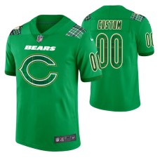 Men Chicago Bears Custom Kelly Green St. Patrick Day Jersey