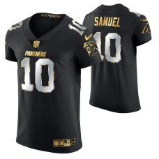 Men Carolina Panthers Curtis Samuel Golden Edition Black Elite Jersey