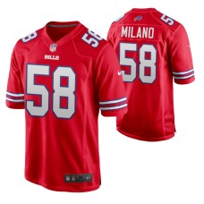 Buffalo Bills Matt Milano #58 Game Red Alternate Jersey