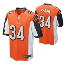 Cincinnati Bengals Samaje Perine #34 Orange Game Jersey