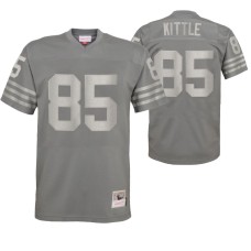 Men San Francisco 49ers George Kittle Metal Replica Charcoal Jersey