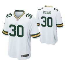 Men Green Bay Packers #30 Jamaal Williams White Nike Game Jersey