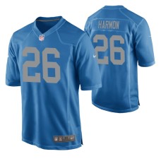 Detroit Lions Duron Harmon Throwback Game #26 Blue Jersey