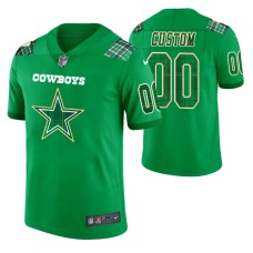 Men Dallas Cowboys Custom Kelly Green St. Patrick Day Jersey