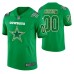 Men Dallas Cowboys Custom Kelly Green St. Patrick Day Jersey