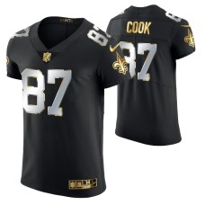 Men New Orleans Saints Jared Cook Golden Edition Black Elite Jersey