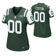 Women New York Jets #00 Custom Green Nike Game Jersey